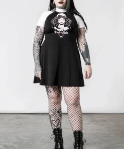 Killstar Medusa Raglan Dress Ladies 8 Killstar Medusa Raglan Dress Ladies