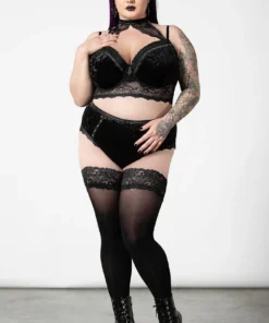 Killstar Mercy Lace Bra Black