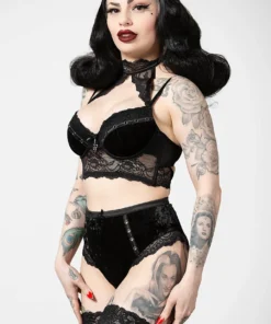 Plus Sizes Killstar Mercy Lace Panty Black