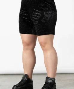 Killstar Misfortune Velvet Cycle Shorts Ladies