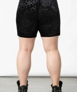 Killstar Misfortune Velvet Cycle Shorts Ladies