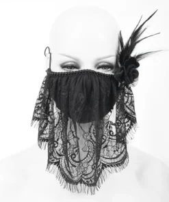 Devil Fashion Lace Veil Face Mask With Filter