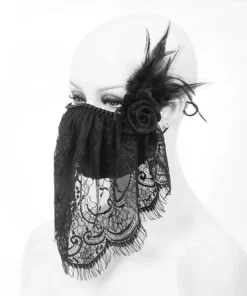 Devil Fashion Lace Veil Face Mask With Filter