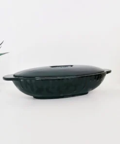 New Arrivals Weird & Wonderful Ceramics Matte Black Bat Oval Service Platter With Lid