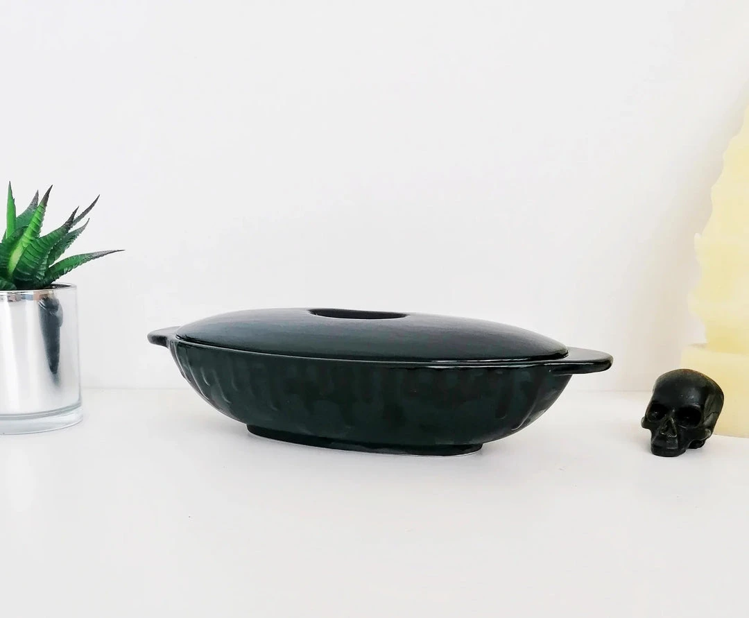 New Arrivals Weird & Wonderful Ceramics Matte Black Bat Oval Service Platter With Lid 5 New Arrivals Weird & Wonderful Ceramics Matte Black Bat Oval Service Platter With Lid