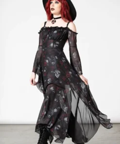 Killstar Mystic Meadows Mesh Maxi Dress