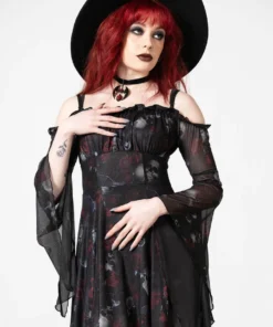 Killstar Mystic Meadows Mesh Maxi Dress