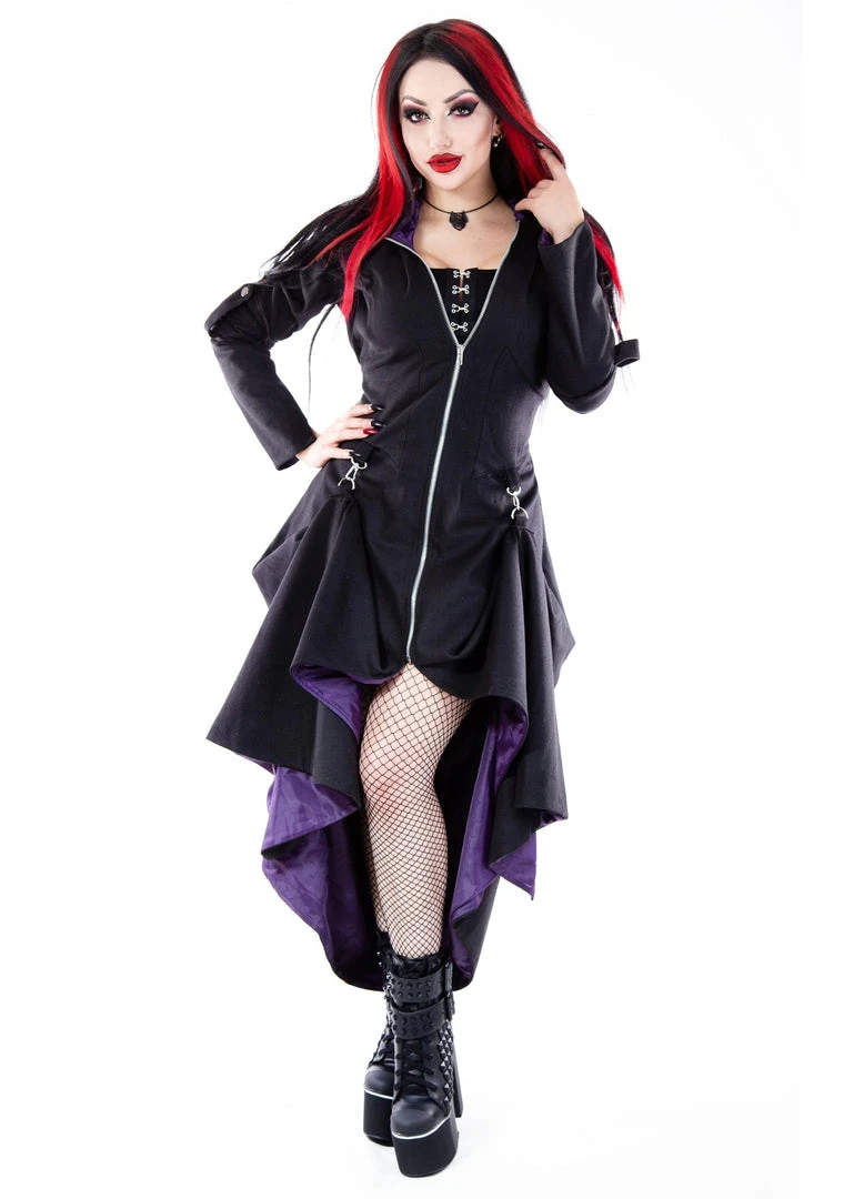 Necessary Evil Purple Lined Selene Coat 14 Necessary Evil Purple Lined Selene Coat