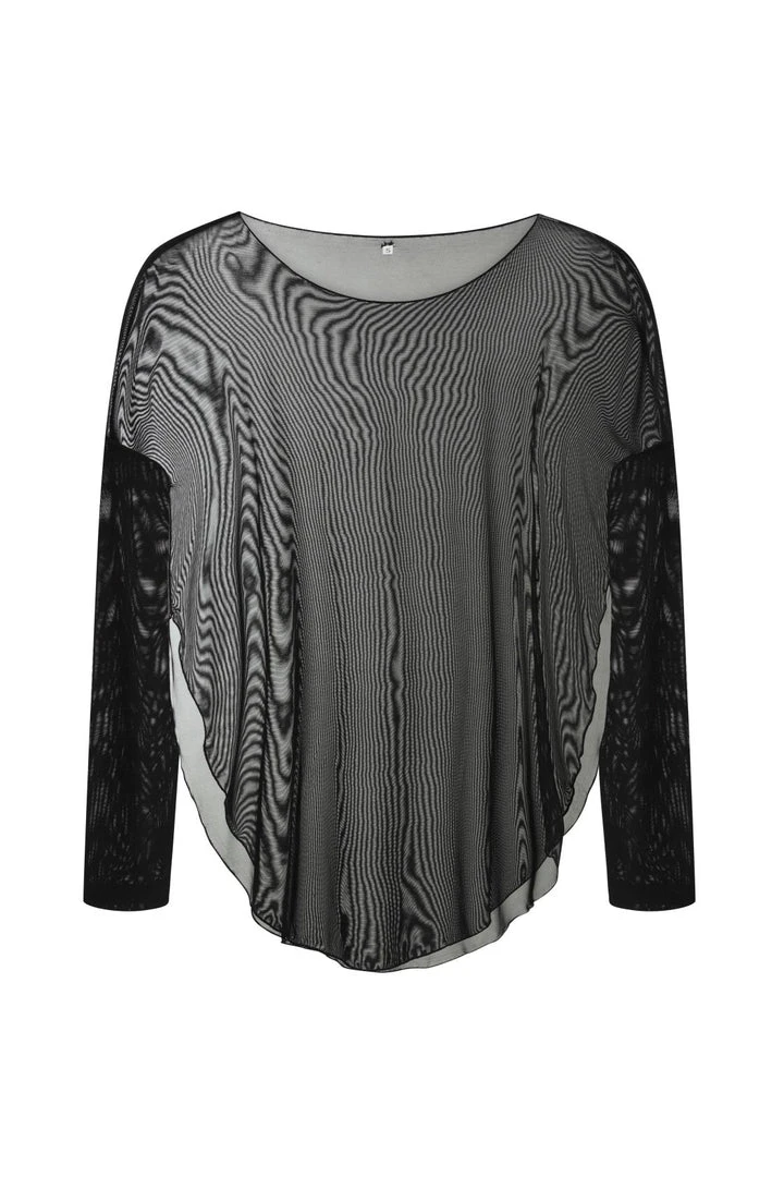 Necessary Evil Freya Draped Mesh Tunic Top 8 Necessary Evil Freya Draped Mesh Tunic Top