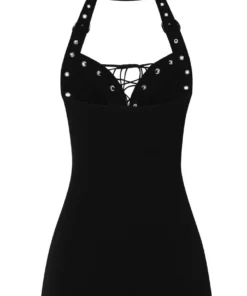 Ladies Necessary Evil Minerva Plunge Lace Up Halter Top 19 Ladies Necessary Evil Minerva Plunge Lace Up Halter Top