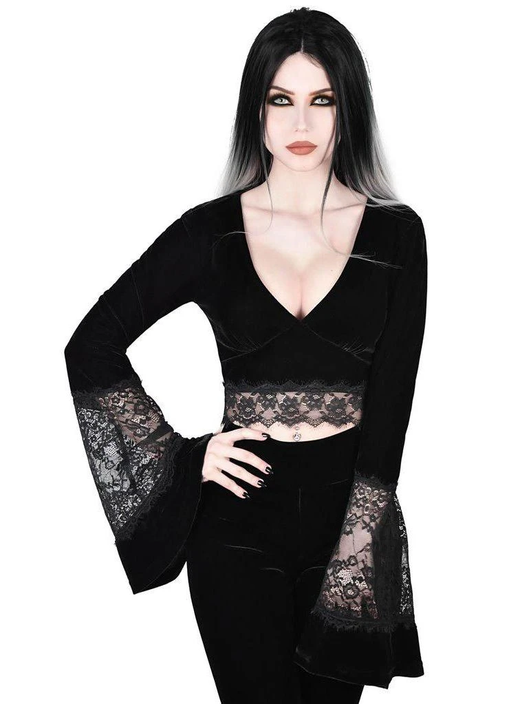 Ladies Killstar Naomi Long Sleeve Top 4 Ladies Killstar Naomi Long Sleeve Top