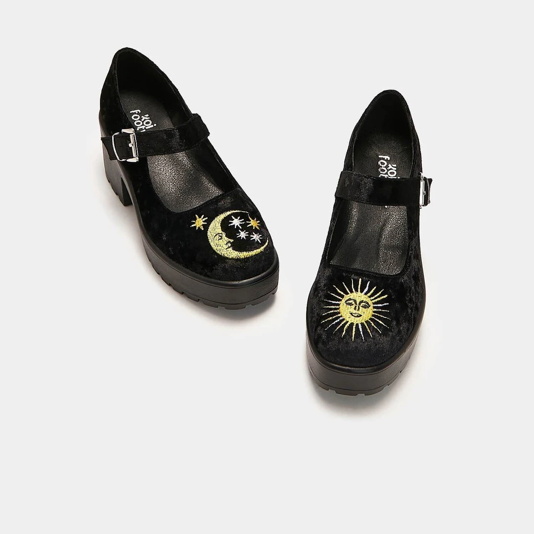 Koi Footwear Koi Della Black Velvet Mary Janes Ladies 3 Koi Footwear Koi Della Black Velvet Mary Janes Ladies