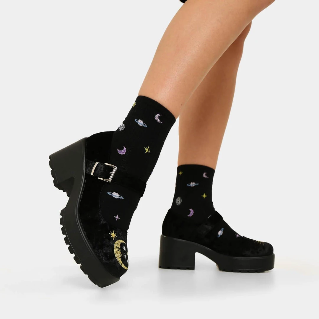 Koi Footwear Koi Della Black Velvet Mary Janes Ladies 5 Koi Footwear Koi Della Black Velvet Mary Janes Ladies