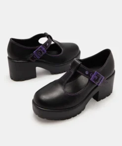 Koi Footwear Ladies Koi Tozo Purple Stitch Mary Janes