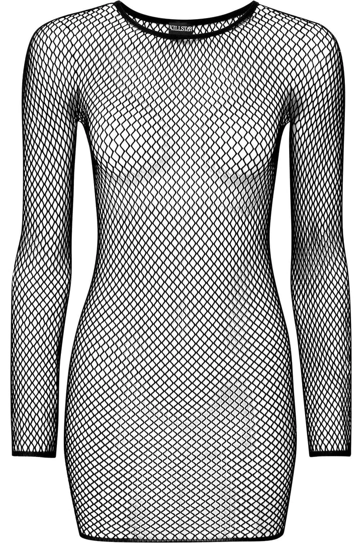 Killstar Nicole Fishnet Dress Ladies 5 Killstar Nicole Fishnet Dress Ladies