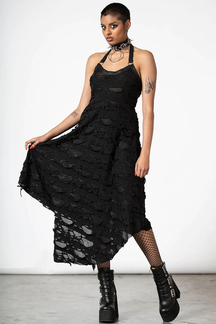 Killstar Nightwire Halter Dress Ladies 3 Killstar Nightwire Halter Dress Ladies