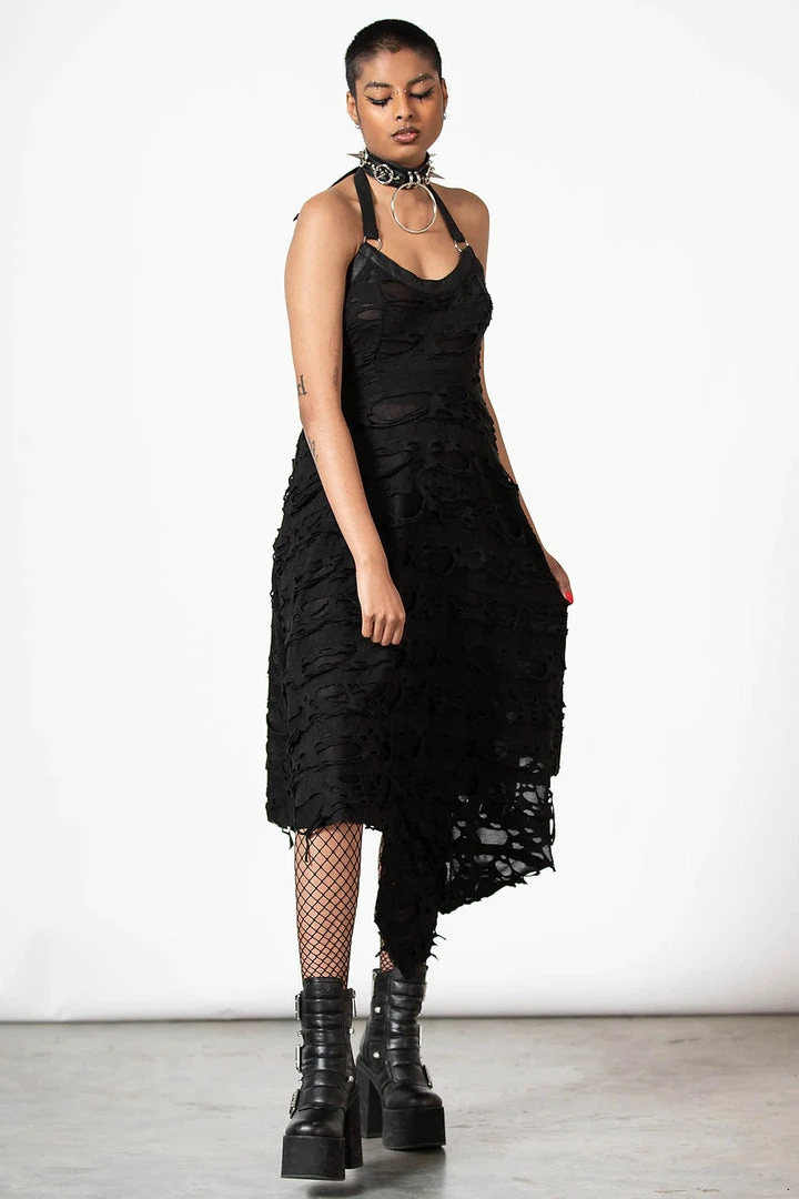 Killstar Nightwire Halter Dress Ladies 5 Killstar Nightwire Halter Dress Ladies