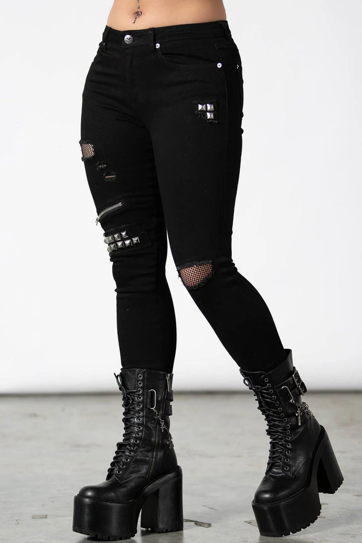 Killstar No Feelings Jeans Ladies 4 Killstar No Feelings Jeans Ladies