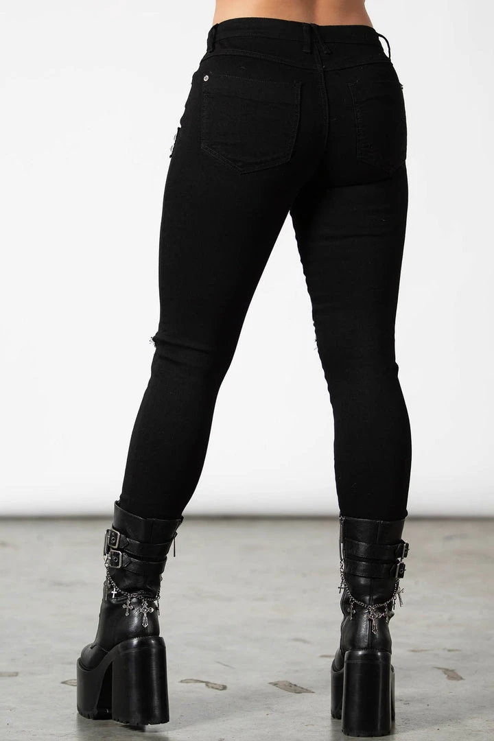 Killstar No Feelings Jeans Ladies 5 Killstar No Feelings Jeans Ladies