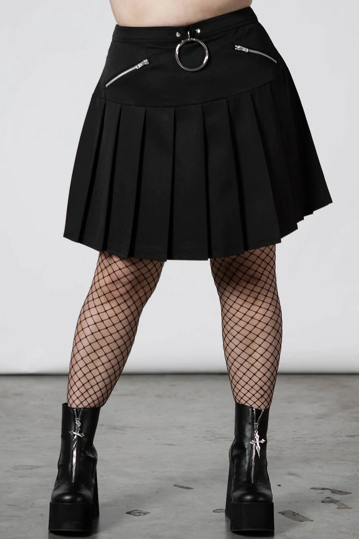 Ladies Killstar No Lip Pleated Skirt 6 Ladies Killstar No Lip Pleated Skirt