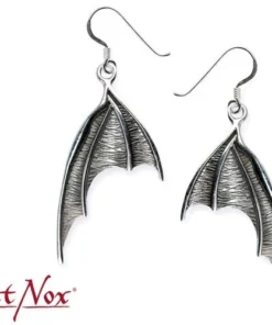 Accessories Et Nox Silver Bat Wing Earrings