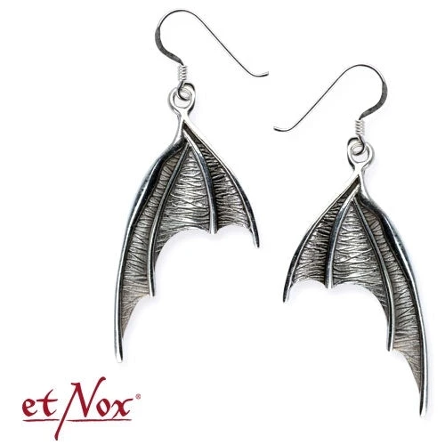 Accessories Et Nox Silver Bat Wing Earrings 3 Accessories Et Nox Silver Bat Wing Earrings