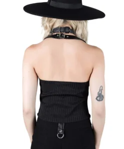 Killstar Office Riot Chain Vest Pinstripe 7 Killstar Office Riot Chain Vest Pinstripe