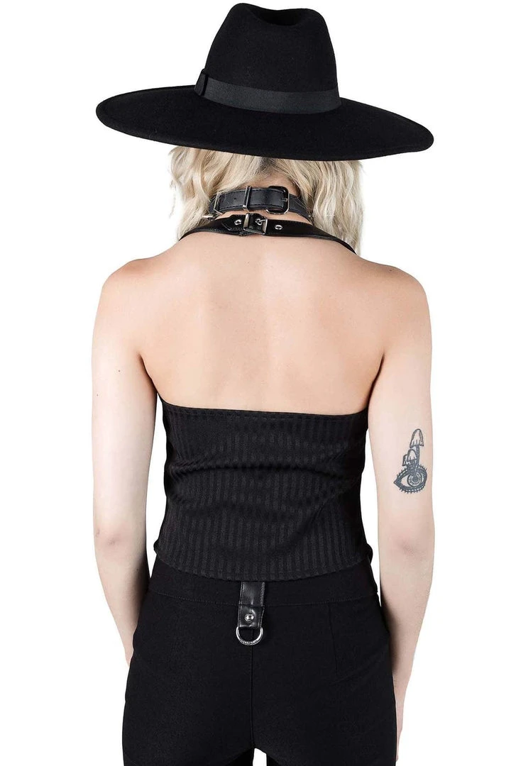 Killstar Office Riot Chain Vest Pinstripe 5 Killstar Office Riot Chain Vest Pinstripe