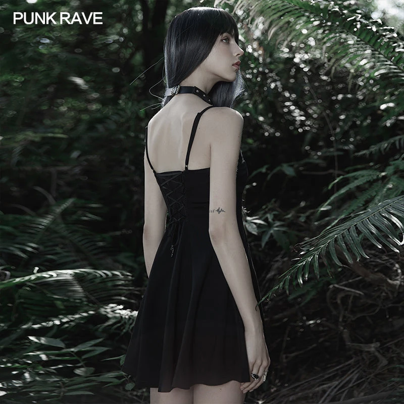 Ladies Punk Rave Iona Mini Dress Black 5 Ladies Punk Rave Iona Mini Dress Black