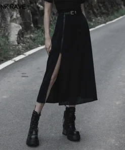 Punk Rave Brianna Skirt Black Ladies 11 Punk Rave Brianna Skirt Black Ladies
