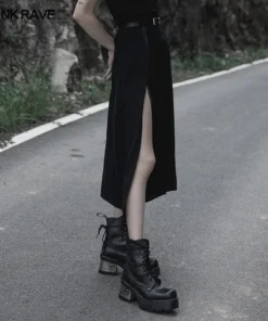 Punk Rave Brianna Skirt Black Ladies 10 Punk Rave Brianna Skirt Black Ladies