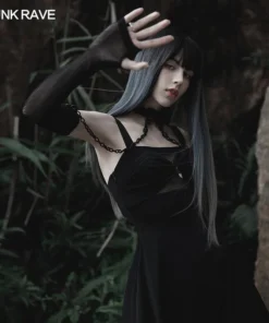 Punk Rave Noche Sleeves With Choker - Fishnet Accessories