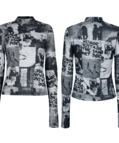 Punk Rave Sorcha Long Sleeve Top Grey 11 Punk Rave Sorcha Long Sleeve Top Grey