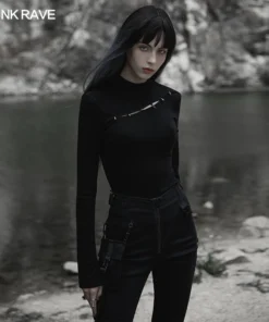 Punk Rave Sorcha Long Sleeve Top Black Ladies 8 Punk Rave Sorcha Long Sleeve Top Black Ladies