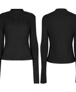 Punk Rave Sorcha Long Sleeve Top Black Ladies 10 Punk Rave Sorcha Long Sleeve Top Black Ladies