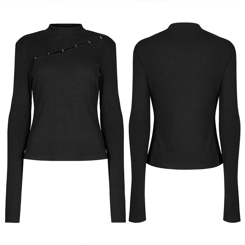 Punk Rave Sorcha Long Sleeve Top Black Ladies 6 Punk Rave Sorcha Long Sleeve Top Black Ladies