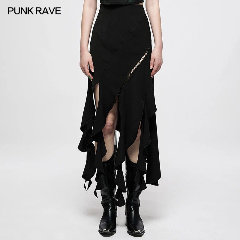 Punk Rave Lucinda Skirt - Black 3 Punk Rave Lucinda Skirt - Black