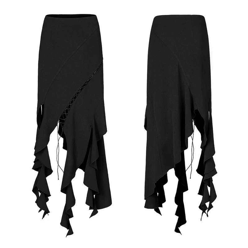 Punk Rave Lucinda Skirt - Black 10 Punk Rave Lucinda Skirt - Black