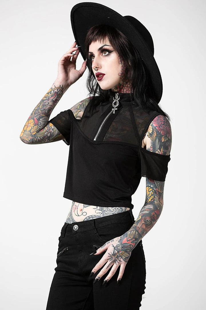 Ladies Killstar Orb Crop Top 3 Ladies Killstar Orb Crop Top