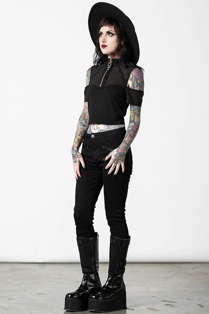 Ladies Killstar Orb Crop Top 4 Ladies Killstar Orb Crop Top