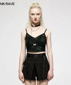 Punk Rave Beating Heart Crop Top - Green New Arrivals