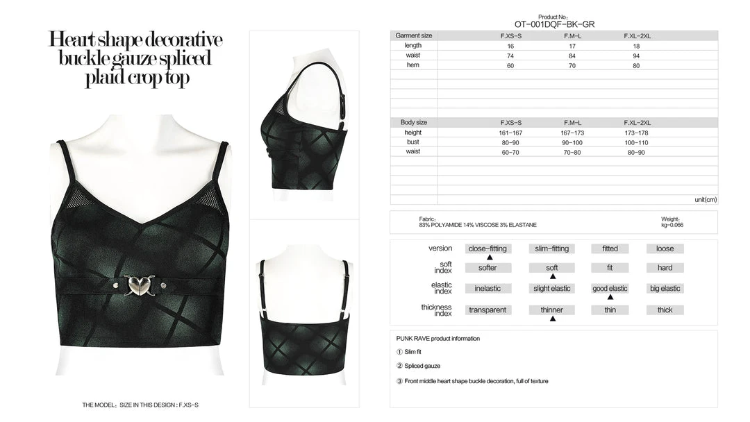 Punk Rave Beating Heart Crop Top - Green New Arrivals 9 Punk Rave Beating Heart Crop Top - Green New Arrivals