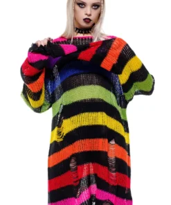 Killstar Over The Rainbow Knit Sweater Ladies