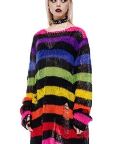 Killstar Over The Rainbow Knit Sweater Ladies