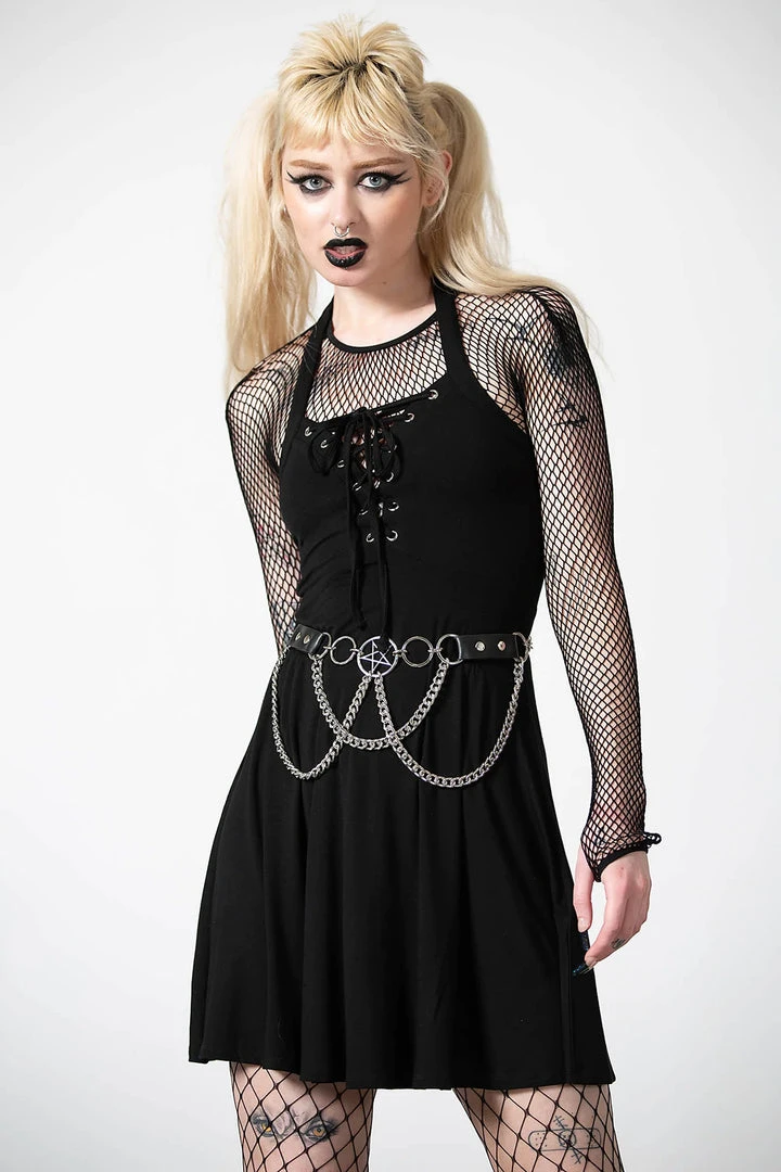 Accessories Killstar Pentamance Chain Belt 3 Accessories Killstar Pentamance Chain Belt