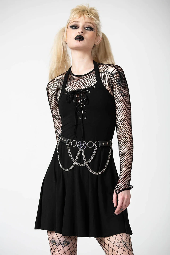 Accessories Killstar Pentamance Chain Belt 4 Accessories Killstar Pentamance Chain Belt
