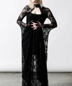 Killstar Phenomena Lace Maxi Dress Black Ladies 13 Killstar Phenomena Lace Maxi Dress Black Ladies