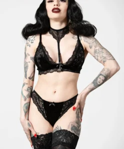 Killstar Pin Stuck Bra Black