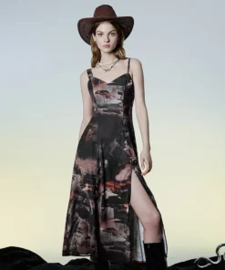 Ladies Punk Rave Wild Wasteland Long Slip Dress