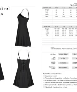 Ladies Punk Rave Iona Mini Dress Black 11 Ladies Punk Rave Iona Mini Dress Black